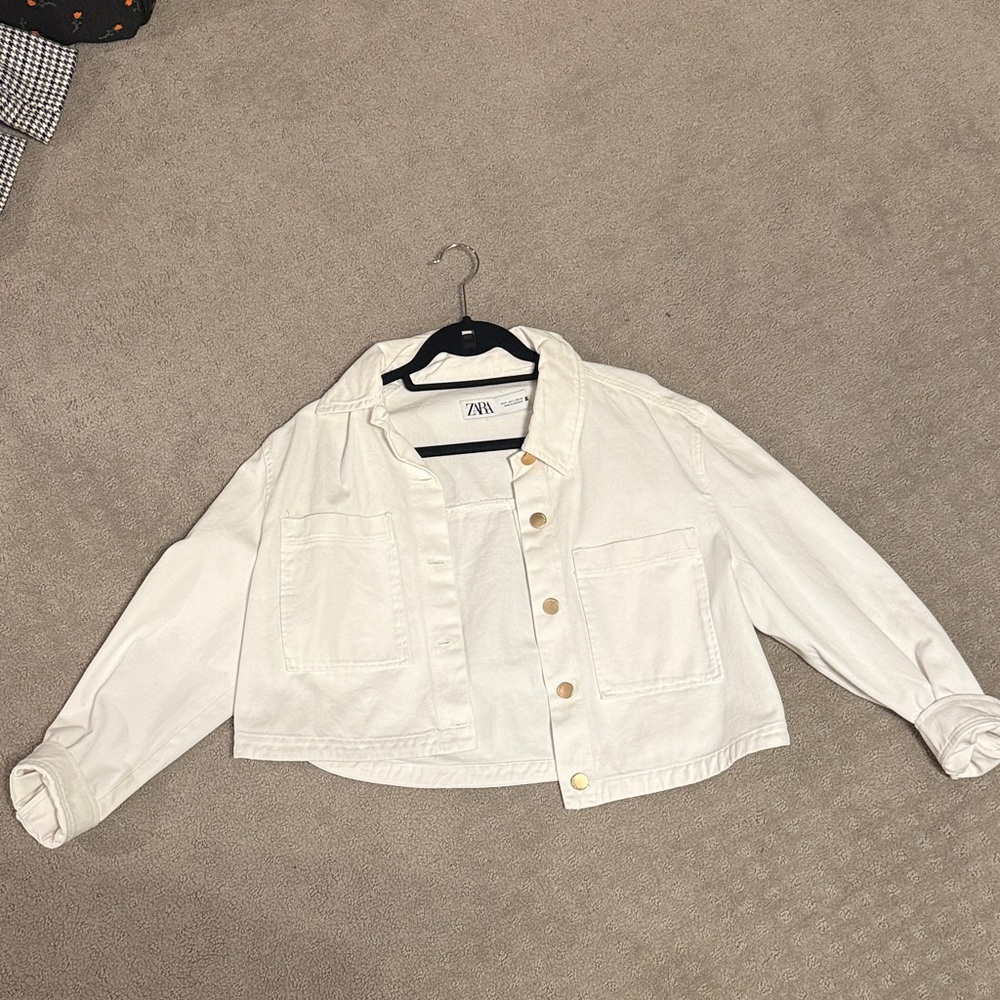 Zara Women's Off-White Jean Jacket